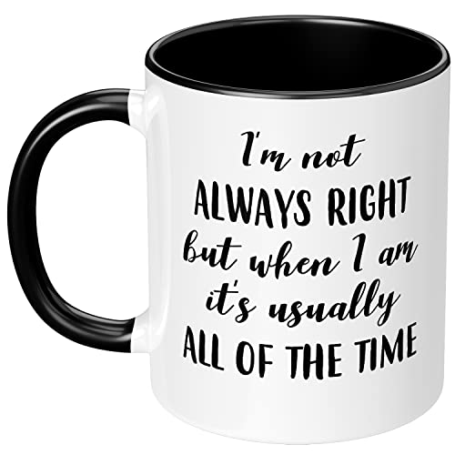 Xildew Funny Ceramic Coffee Mug Gag Gift for Coworker Boss - Black 11 OZ