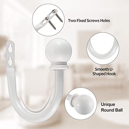 Set of 2 Decorative Aluminum Alloy Curtain Holdbacks, Wall Mounted Tiebacks