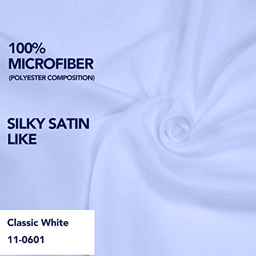 Wrap Around Ruffled Bed Skirt with Adjustable Elastic - 18" Drop, Queen/King