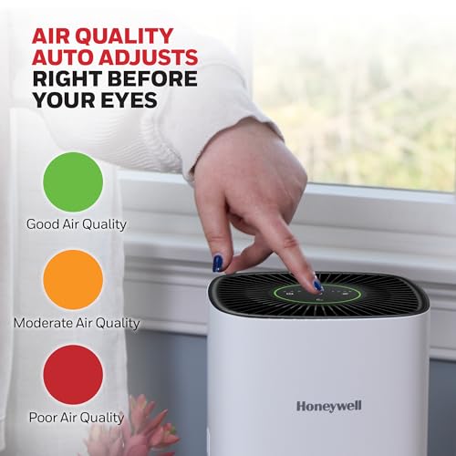 Honeywell Compact HEPA Air Purifier with 3-in-1 Filter, White