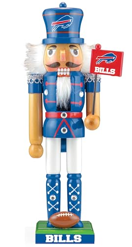 NFL Buffalo Bills 12-Inch Wooden Nutcracker Holiday Game Day Decor