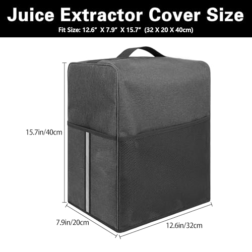 Waterproof Juicer Dust Cover with Accessory Pockets - 12.6 x 7.9 x 15.7 In