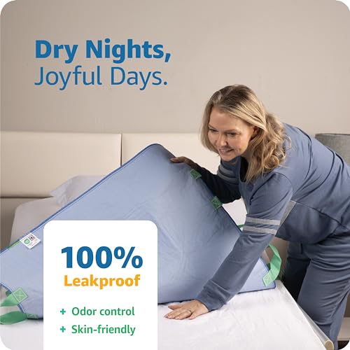 IMPROVIA Positioning Bed Pad with 8 Handles - Waterproof & Washable 34x52