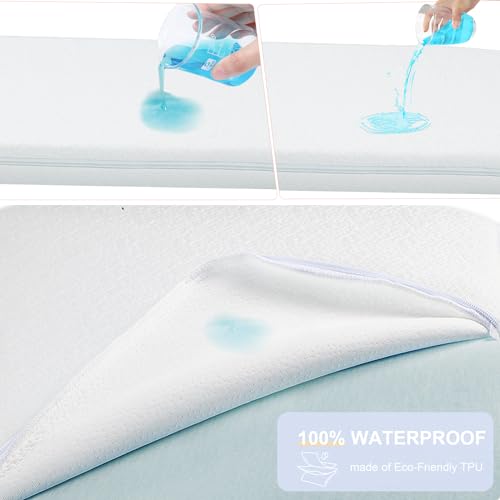 Dual Sided Baby Bassinet Mattress Pad 33" x 20" Gel Foam with Waterproof Cover