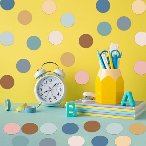 Round Boho Paper Cutouts 90 pcs for Bulletin Boards Classroom Decorations - Includes Glue Points