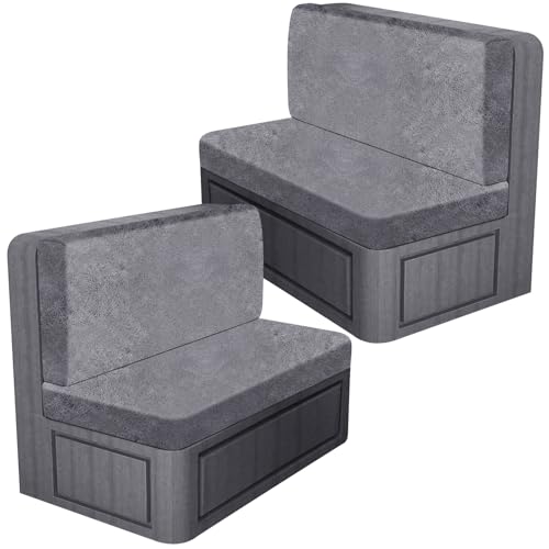 RV Dinette Cushion Covers - Premium Leather-Like Slipcovers (Set of 4)