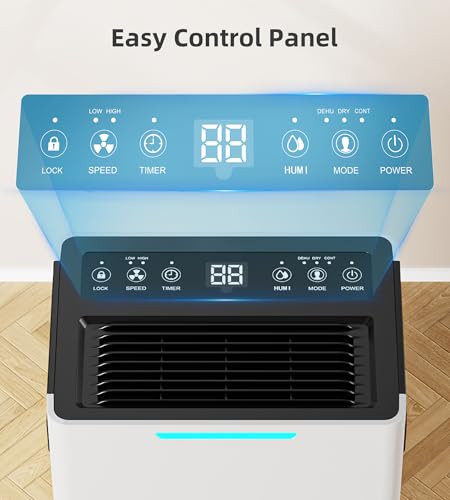 21 Pint Dehumidifier for Basement and Home with Drain Hose