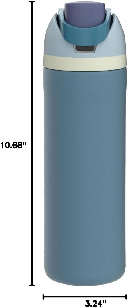 Owala FreeSip Insulated Stainless Steel Water Bottle - BPA-Free, 24 Oz, Denim - Perfect for Travel