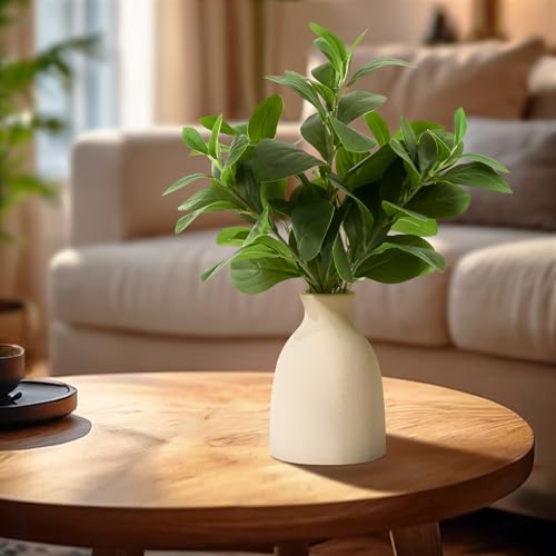 16" Artificial Eucalyptus Potted Plant, Realistic Faux Greenery in Vase
