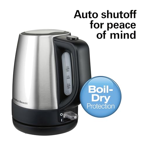 1 Liter Electric Tea Kettle - Fast Boiling Stainless Steel Hot Water Boiler