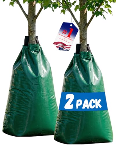 2-Pack 20 Gallon Slow Release Tree Watering Bags, Heavy Duty PVC Drip System