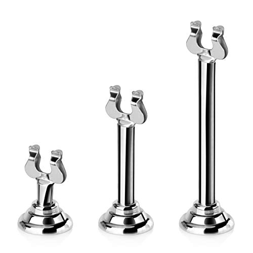 1.5-Inch Harp Clip Table Number and Place Card Holders, Silver, Set of 12