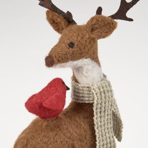 Primitives by Kathy Cardinal & Deer Christmas Critter Set - Felt Seasonal Decor