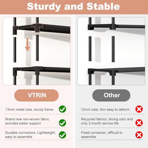 10-Tier Tall Shoe Rack Organizer - Large Capacity Metal Storage Shelf