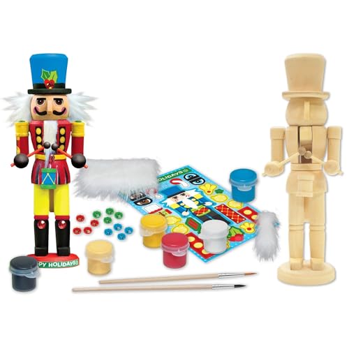 Nutcracker Drummer Wood Craft & Paint Kit - 9 Inch DIY Holiday Set