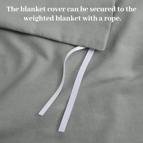 Grey Cotton Duvet Cover for Weighted Blanket 60"x80" - Soft & Breathable