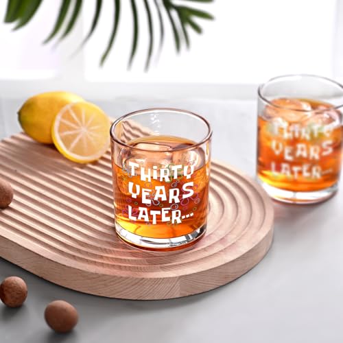 Futtumy 30th Birthday Whiskey Glass - 10 OZ Thirty Years Later Gift for Men Him Dad