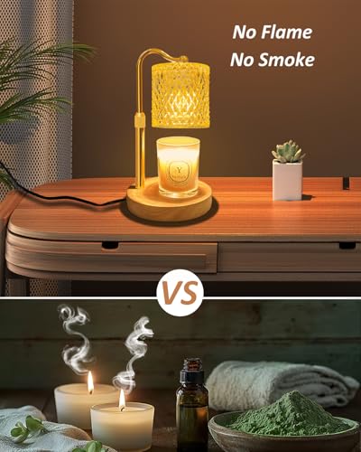 Adjustable Candle Warmer Lamp with Timer & Dimmer for Jar Candles