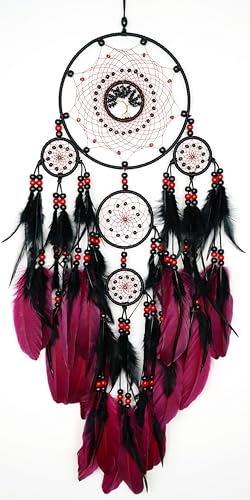 Large Tree of Life Macrame Dream Catcher - Handmade Boho Wall Hanging Decor