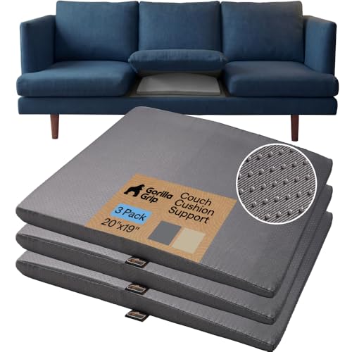 High Density Couch Cushion Support Foam Inserts for Sagging Sofas, 3 Pack