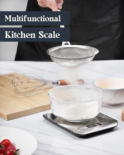 Digital Kitchen Scale, 11lb/5kg Food Scale with Tare & Backlit LCD Display