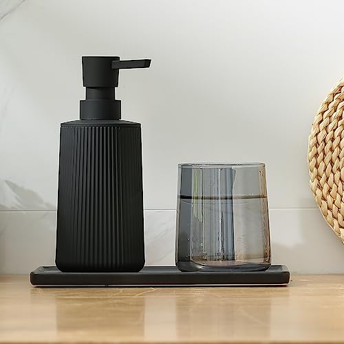 YAUKPH Matte Black Small Soap Dispenser for Bathroom and Kitchen