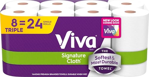 Signature Cloth Triple Roll Choose-A-Sheet Paper Towels, 8 Pack