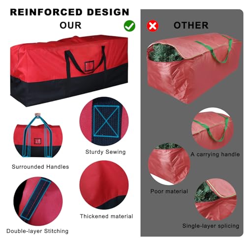 Rolling Christmas Tree Storage Bag for 7.5 Ft Trees 600D Oxford