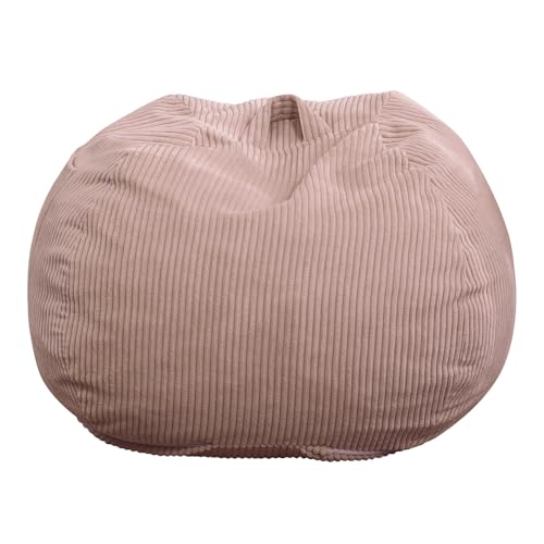 2.5ft Corduroy Bean Bag Chair with Memory Foam Filling - Pink