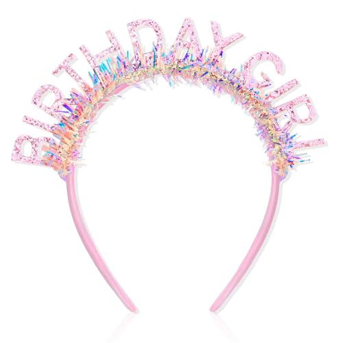 Birthday Girl Headband Crown for Women and Girls
