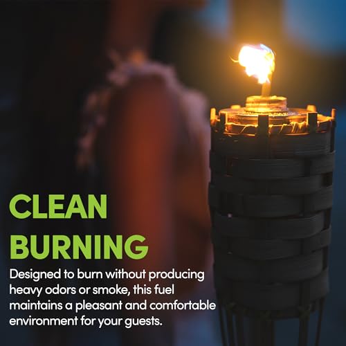 Citronella Torch Fuel - Clean Burning Formula for Tiki Torches (1 Quart)