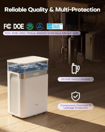 Large Basement Dehumidifier with Pump and Hose 90 Pints for Home