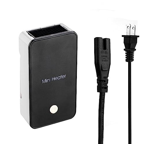 Mini Portable Electric Fan Heater Quiet Desktop Air Warmer Black