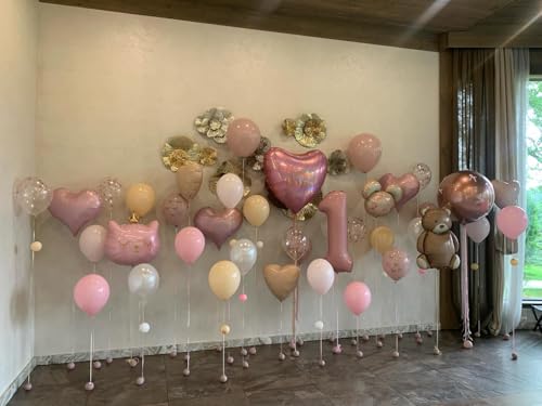Pastel Pink Number 2 Balloon - 40 Inch Foil Decoration for Birthdays