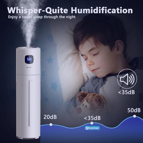 Large Room Ultrasonic Cool Mist Humidifier 9L Top Fill Quiet