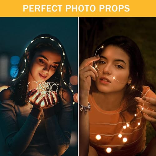 HOBAYS 6-Pack Battery Operated LED Fairy Lights 7ft Warm White