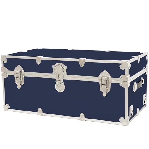 Classic Large Storage Trunk Footlocker for Camp & College Dorm, 32-Inch