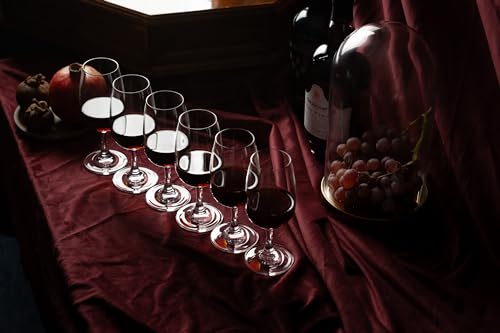 Set of 6 Crystal Port and Dessert Wine Glasses - 7 oz Tasting Copitas