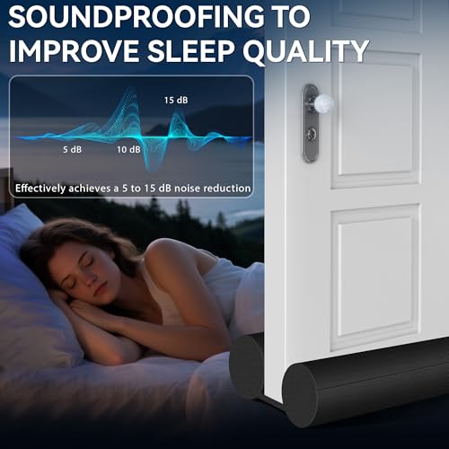 Under Door Draft Stopper 2-Pack - Adjustable 30"-36" Dual-Sided Gap Filler