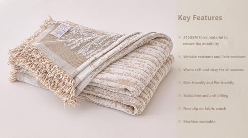 Chenille Loveseat Slipcover - Machine Washable & Non-Slip Protector