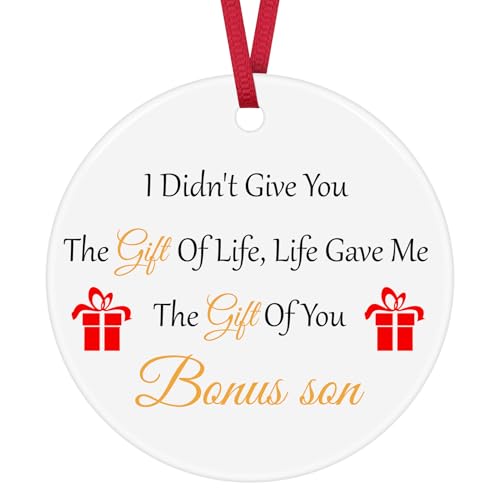 I Didn’t Gift Life Gift Bonus Son Ornament - Step Son, Son-in-Law Ceramic Keepsake