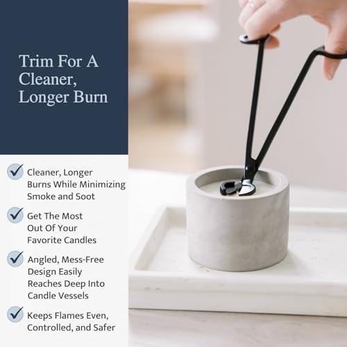7 Inch Stainless Steel Candle Wick Trimmer for Cleaner Burn