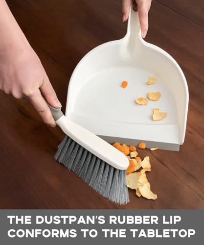 Small Hand Broom and Dustpan Set - Compact Handheld Cleaning Tool