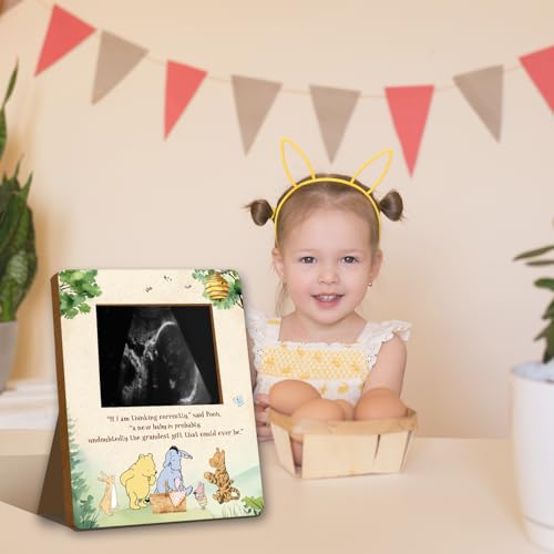 Wooden Pregnancy Milestone Ultrasound Picture Frame - Baby Shower Gift