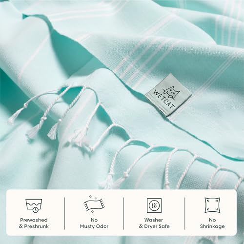 WETCAT Oversized Turkish Beach Towel - 100% Cotton Sand Free Quick Dry