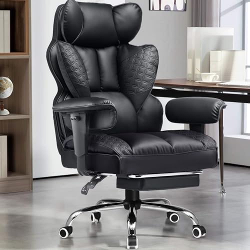 Big & Tall Heavy Duty Gaming Chair with Footrest - 400 lbs High Back Office Chair
