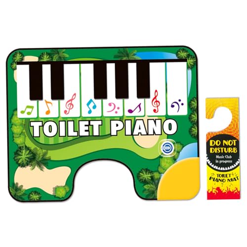 Musical Toilet Piano Mat - 24x19 Inch Waterproof Non-Slip Floor Rug