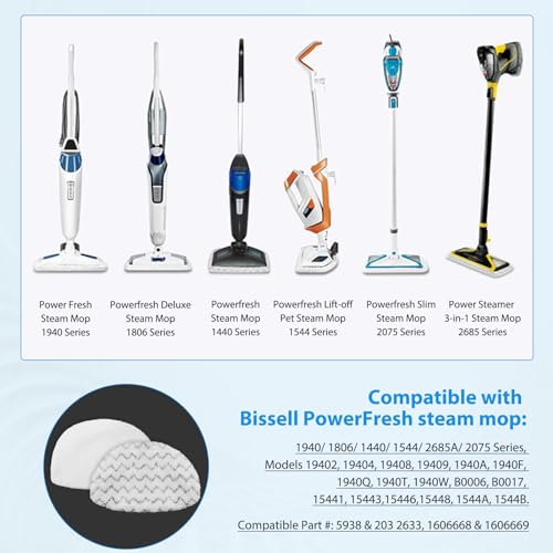 10-Pack Microfiber Steam Mop Replacement Pads for Hard Floor Cleaners