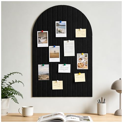 Arched Felt Bulletin Board Set, 35x24 Inch Self-Adhesive Wall Tiles
