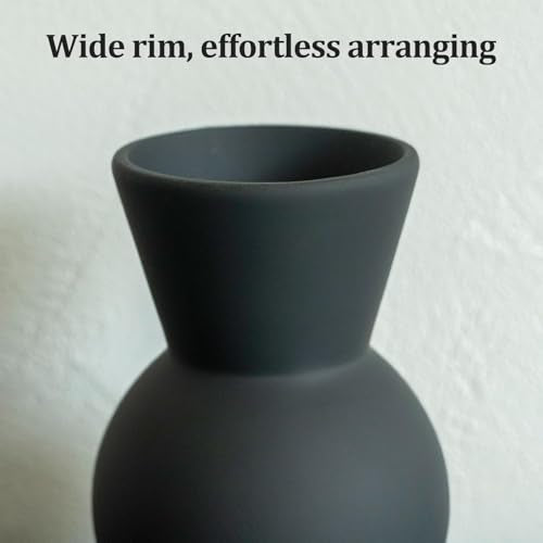 Artificial Chrysanthemum Flowers with Modern Ceramic Vase Set of 3
